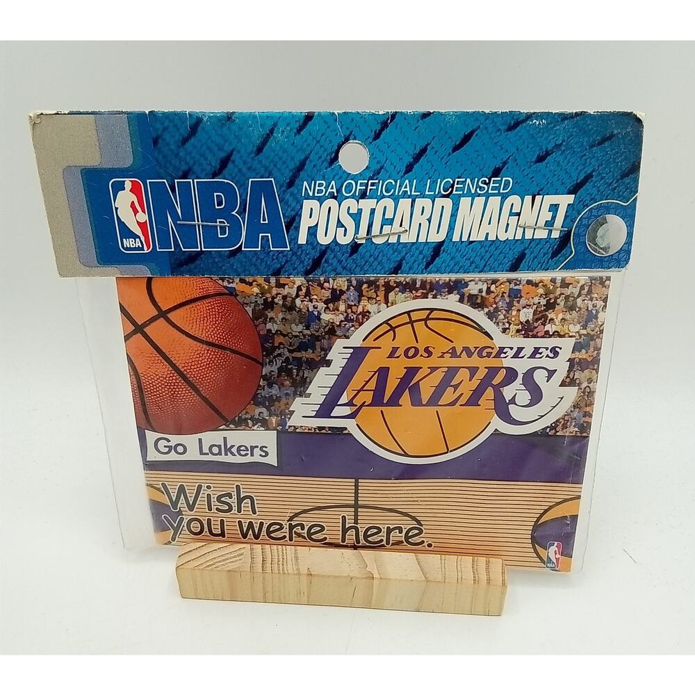 Vintage Los Angeles Lakers NBA Official Magnet Postcard